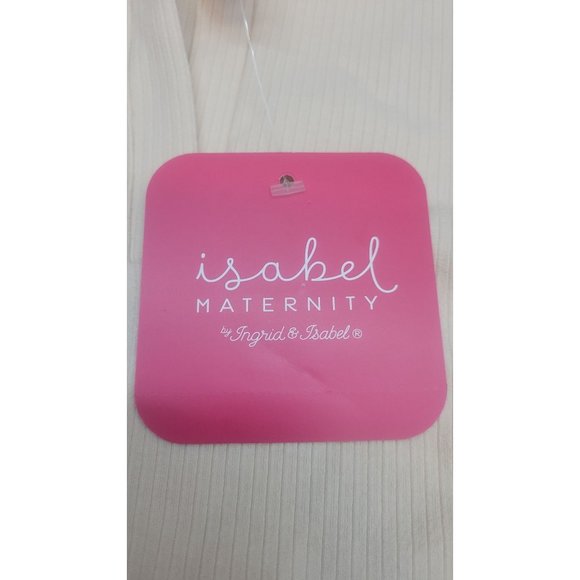 Women's Rib Maternity Tank Top - Isabel Maternity by Ingrid & Isabel White Small - Picture 6 of 8